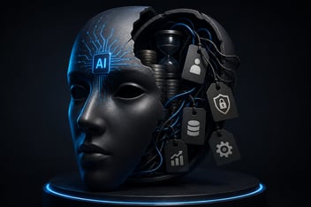 Representación visual de los costos ocultos de implementar inteligencia artificial en una empresa.